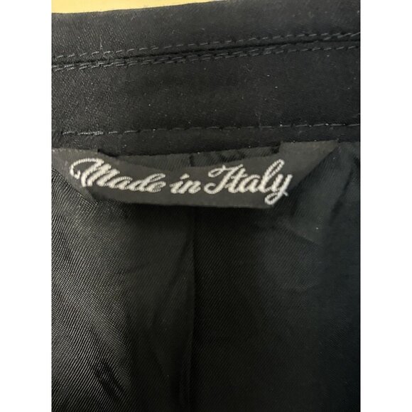Vito Rufolo San Martino Mens Size 40L Wool Black Blazer Jacket Coat Italy - Picture 4 of 13